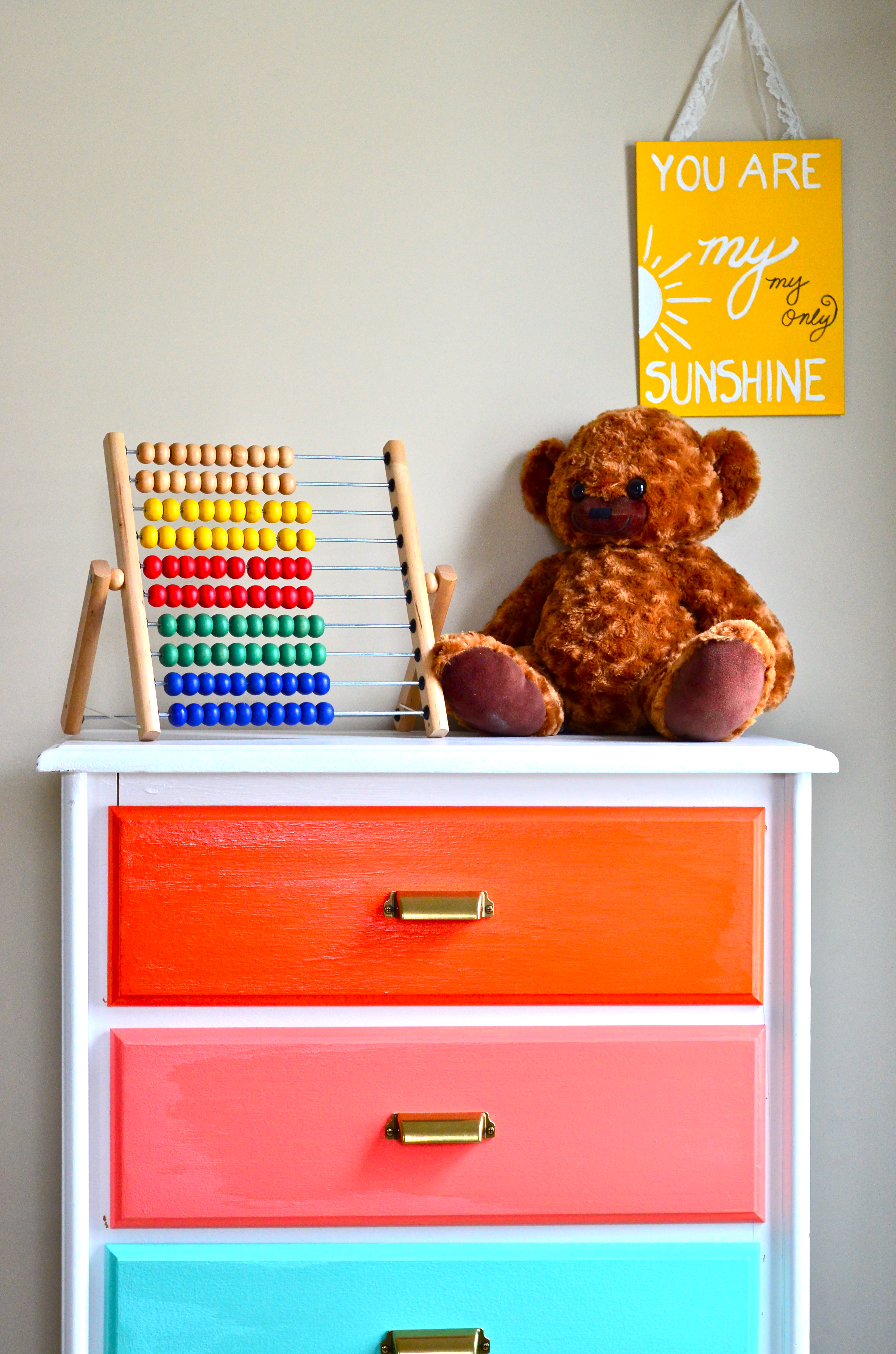 colorful kids dresser